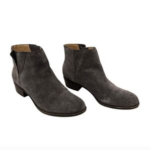 Lucky Brand Benissa Suede Ankle Boots in Grey